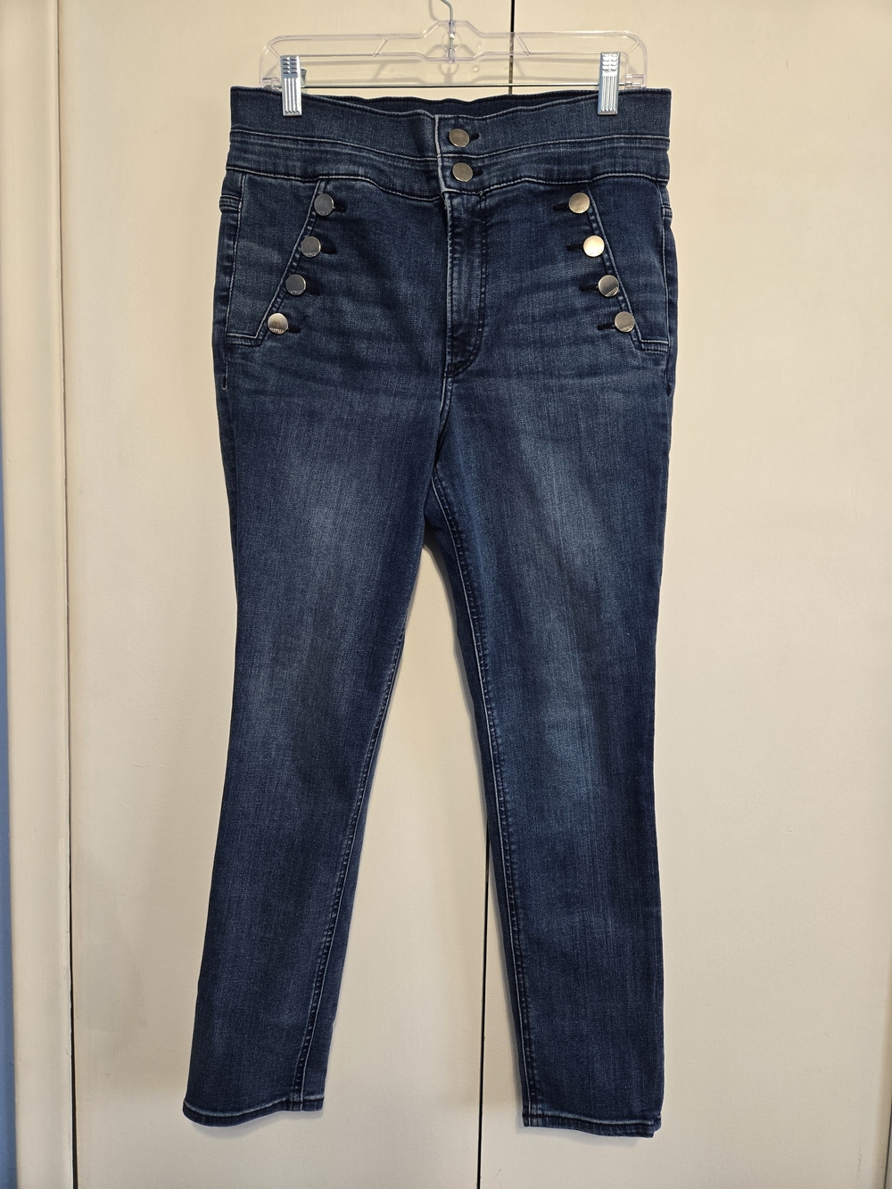 Express Denim Perfect Jeans Womens 12R Super High Rise Ankle Legging Stretch